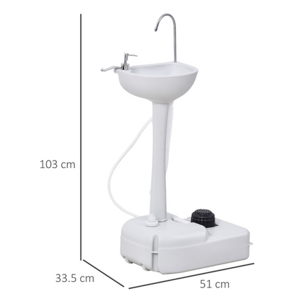 Portable Camping Sink with Towel Holder & Soap Dispenser – Outdoor Hand Wash Station