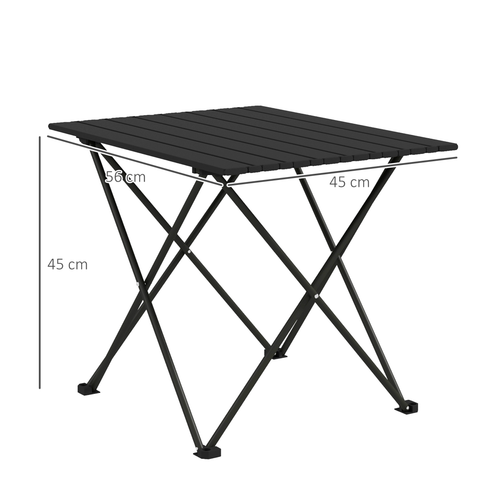 Folding Camping Table – Outdoor Use for Picnic, Hiking or BBQ – Black