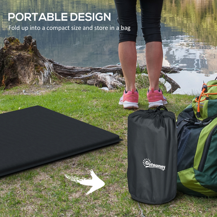 Outsunny Self-Inflating Sleeping Pad – Single Air Bed with Carry Bag
