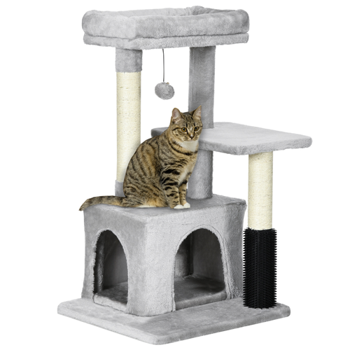 Cat Tree Climbing Activity Center – Scratching Post, Hanging Ball & Massage Toy