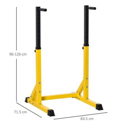 HOMCOM Power Tower Dip Station – Chin-Up, Pull-Up & Parallel Bars for Home Gym