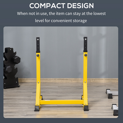 HOMCOM Power Tower Dip Station – Chin-Up, Pull-Up & Parallel Bars for Home Gym