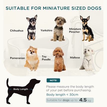 Modern Dog Sofa Couch – Puppy & Kitten Lounge with Storage Pocket & Cushion