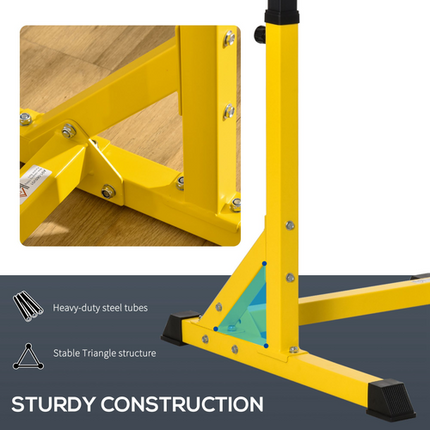 HOMCOM Power Tower Dip Station – Chin-Up, Pull-Up & Parallel Bars for Home Gym