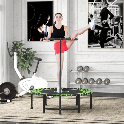 HOMCOM Outdoor Trampoline Bouncer Jumper with Adjustable Handle – For Kids and Adults