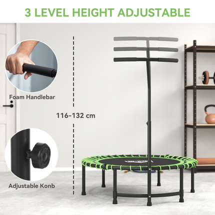 HOMCOM Outdoor Trampoline Bouncer Jumper with Adjustable Handle – For Kids and Adults