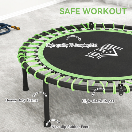HOMCOM Outdoor Trampoline Bouncer Jumper with Adjustable Handle – For Kids and Adults