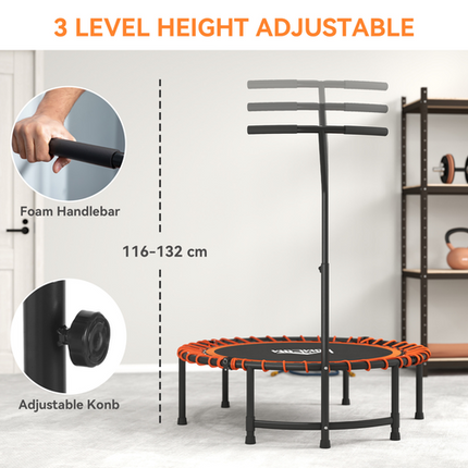 HOMCOM Outdoor Trampoline Bouncer Jumper with Adjustable Handle – For Kids and Adults