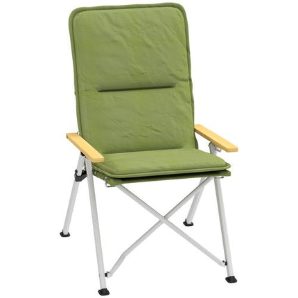 Outsunny High-Back Padded Camping Chair – Folding Recliner with Bag