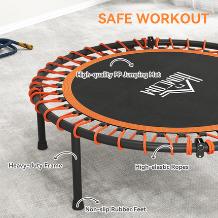 HOMCOM Outdoor Trampoline Bouncer Jumper with Adjustable Handle – For Kids and Adults