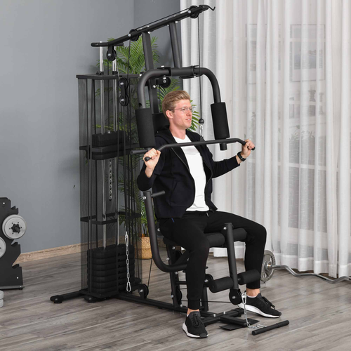 HOMCOM Multifunction Home Gym Station – Strength Training Fitness Machine