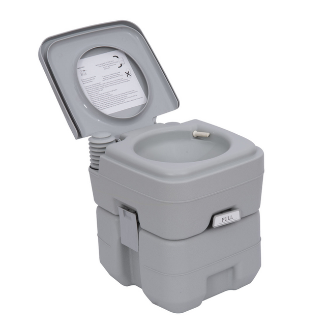 Outsunny 20L Camping Toilet – Portable Travel WC for Caravan, Fishing or Outdoor Use