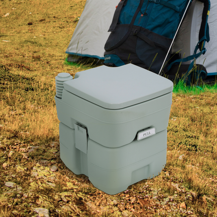 Outsunny 20L Camping Toilet – Portable Travel WC for Caravan, Fishing or Outdoor Use