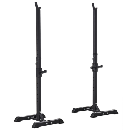 HOMCOM Power Rack – Barbell Squat Stand Spotter for Home Gym