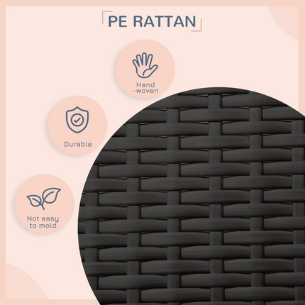PawHut Wicker Dog House – Rattan Pet Bed with Soft Cushion – Grey