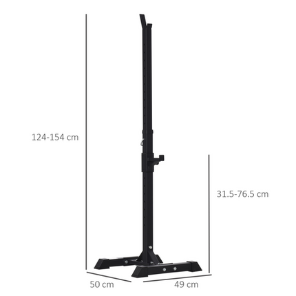 HOMCOM Power Rack – Barbell Squat Stand Spotter for Home Gym