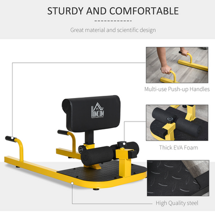 3-in-1 Squat Machine – Sit-Up, Push-Up, Adjustable Home Gym Leg Workout Bench