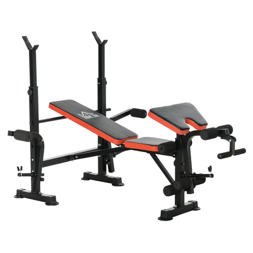 HOMCOM Multi-Function Adjustable Weight Bench – Home Gym Strength Training