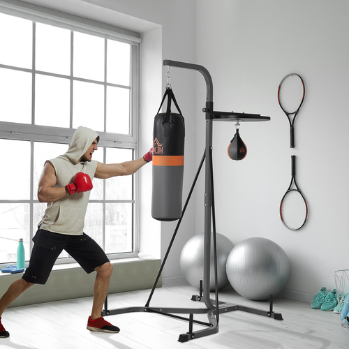 Punchbag & Speedball Boxing Station Frame Freestanding Training Home HOMCOM