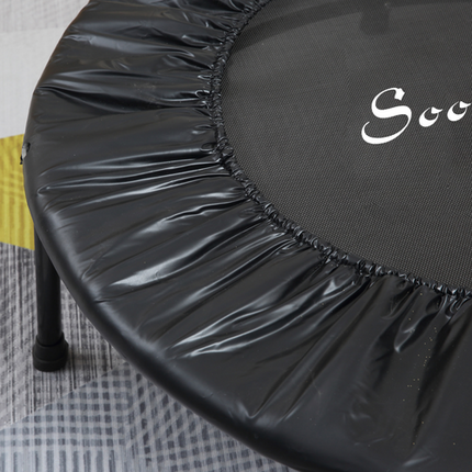 HOMCOM 40'' Mini Trampoline – Kids & Adult Rebounder with Adjustable Handle