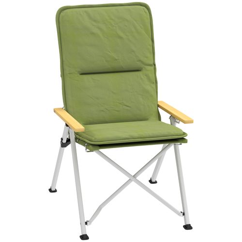 Outsunny High-Back Padded Camping Chair – Folding Recliner with Bag