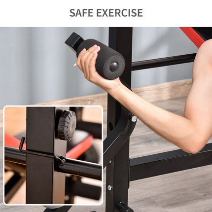 HOMCOM Multi-Function Adjustable Weight Bench – Home Gym Strength Training