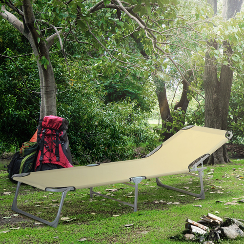Outsunny Folding Sun Lounger – Portable Chaise Chair for Patio & Camping