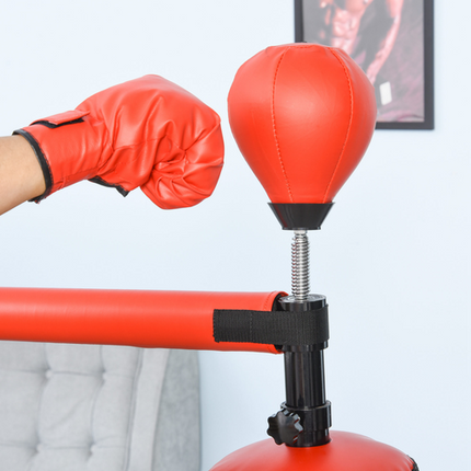 HOMCOM Rotating Boxing Punch Bag Stand – Flexible Arm with Speed Ball and Water-Filled Base
