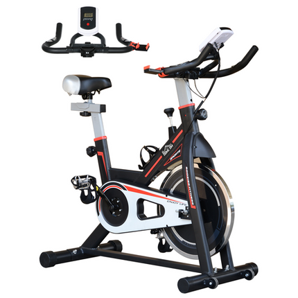HOMCOM 8kg Flywheel Racing Exercise Bike – Cardio Trainer with Adjustable Resistance & LCD