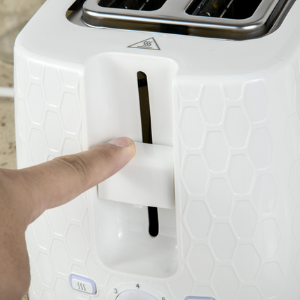 HOMCOM 1.7L Fast Boil Kettle & 2-Slice Toaster Set – White