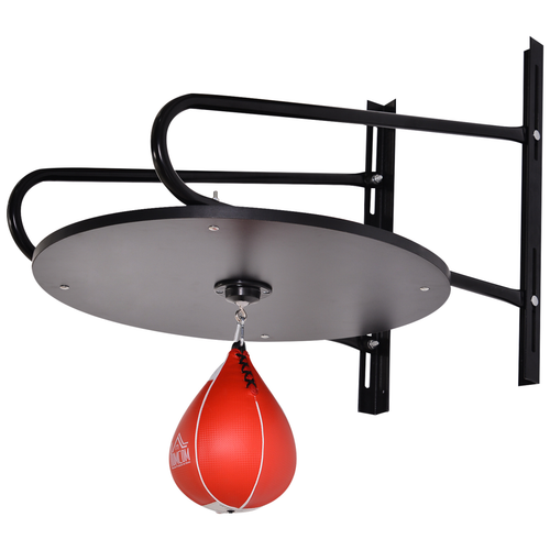 HOMCOM Wall-Mounted Speed Bag Platform – Punching Ball Hanging Training Set