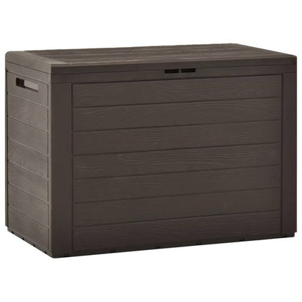 Brown Garden Storage Box 78x44x55 cm – Outdoor Plastic Tool Organizer
