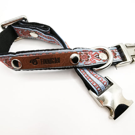 Finnigan Designer Cotton Dog Collar – Stylish Vintage Pattern for Trendy Dogs