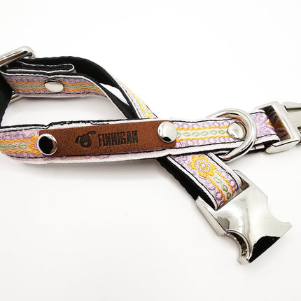 Finnigan Designer Cotton Dog Collar – Stylish Vintage Pattern for Trendy Dogs