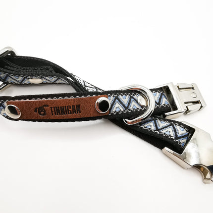 Blue Elegance Designer Dog Collar – Stylish, Durable, and Comfortable for All Breeds