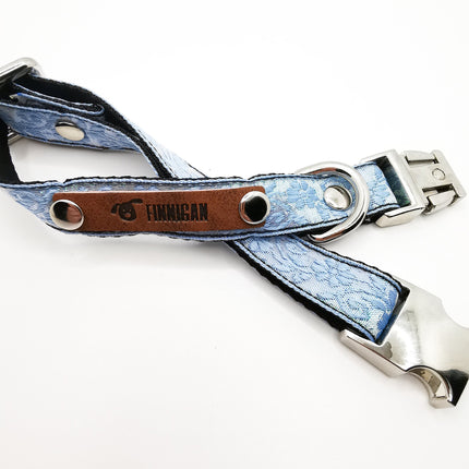 Blue Elegance Designer Dog Collar – Stylish, Durable, and Comfortable for All Breeds