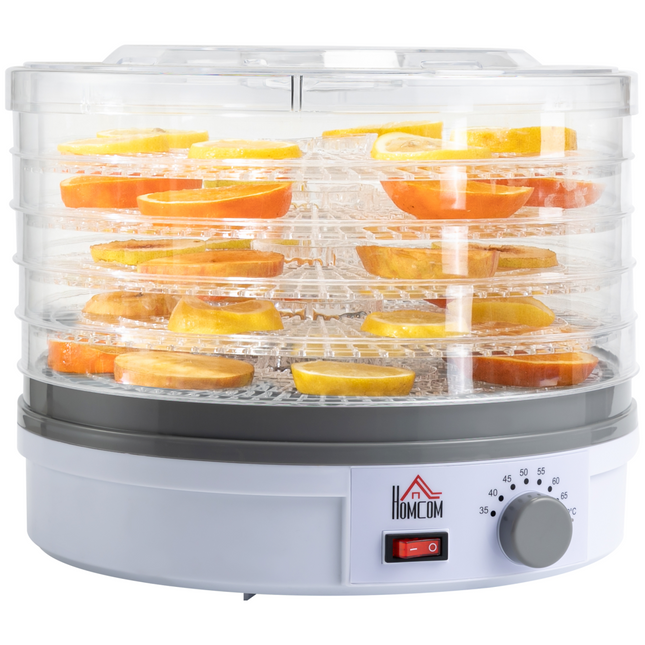 Food Dehydrator 245W – 5-Tier Stainless Steel Dryer with Timer & LCD
