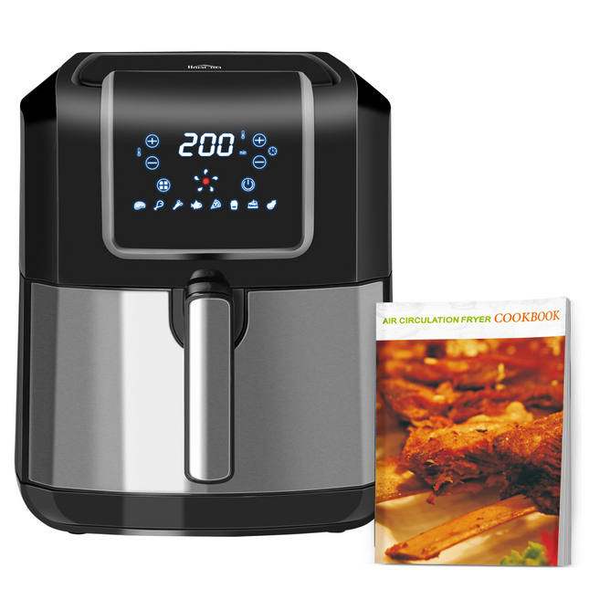 HOMCOM Air Fryer 1700W 6.5L with Digital Display and Timer