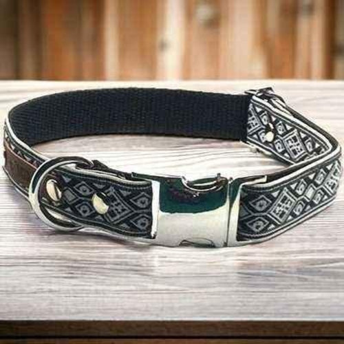 Regal Paws Personalised Cotton Dog Collar – Elegant Custom Design