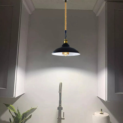 Modern Hemp Ceiling Pendant Light – Retro Hanging Lamps