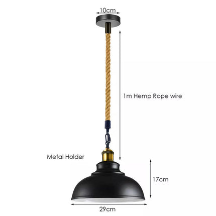 Modern Hemp Ceiling Pendant Light – Retro Hanging Lamps