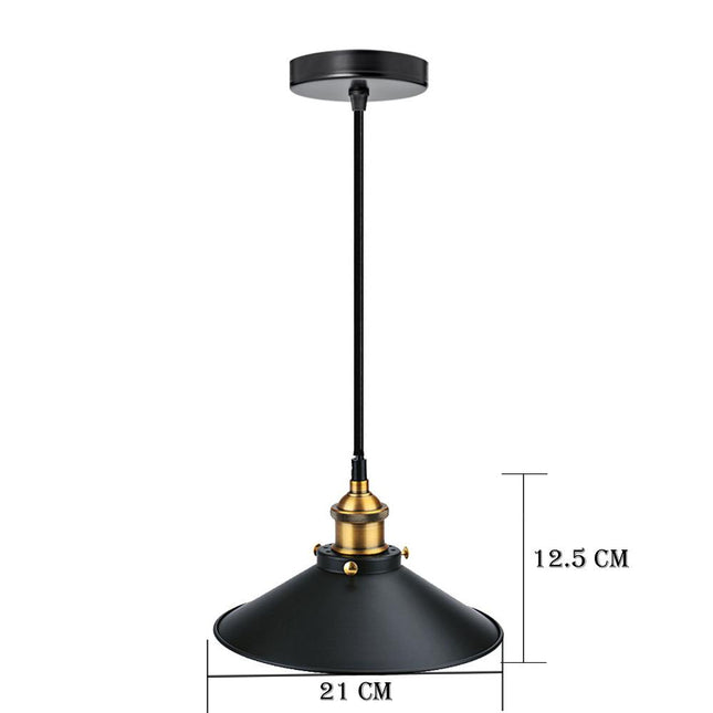 Matt Black Bedroom Light Shade with Gold Lamp Holder