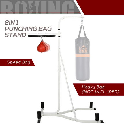 HOMCOM Freestanding Speed Bag Platform – Boxing Punch Bag Fitness Station