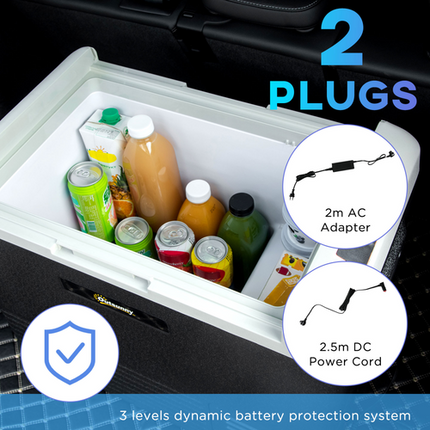 Outsunny 50L 12V Car Refrigerator – Large Portable Camping Freezer