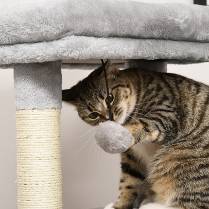 Cat Tree Climbing Activity Center – Scratching Post, Hanging Ball & Massage Toy