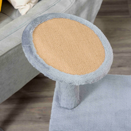 Cat Tree Tower with Scratching Posts, Perch, Condo & Kitten Toys – Grey