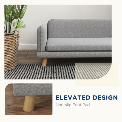 PawHut Dog Sofa Bed – Water-Resistant Couch with Legs for Medium Dogs – Grey