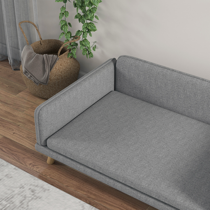 PawHut Dog Sofa Bed – Water-Resistant Couch with Legs for Medium Dogs – Grey