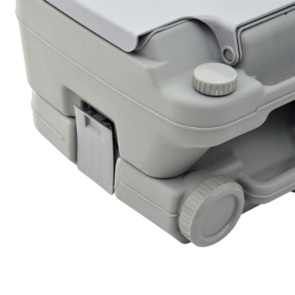 HOMCOM 10L Portable Travel Toilet for Camping – 2 Detachable Tanks – Grey
