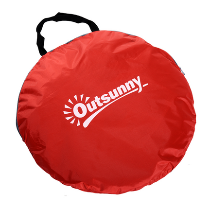 Outsunny Beach Tent – Instant Pop-Up Sun Shade Shelter – Red